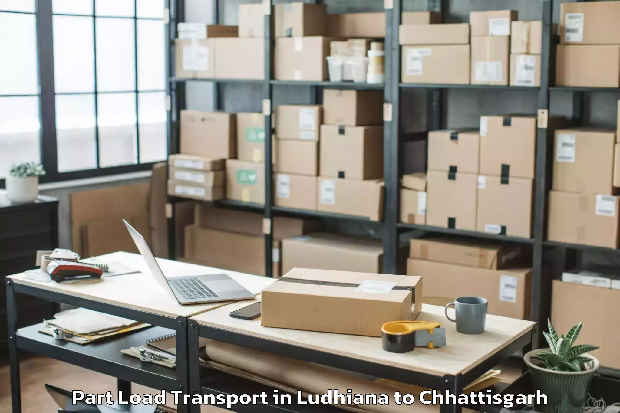 Reliable Ludhiana to Pithora Part Load Transport